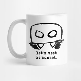 Bloody Mario - the Italian vampire (head) – Let's meet at sunset (black on white) Mug